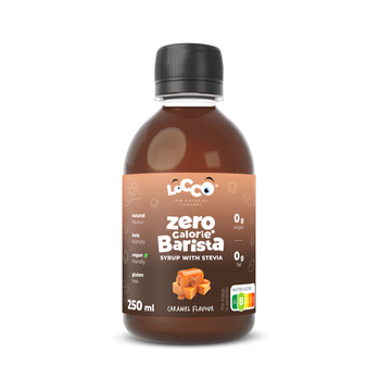 LoCCo 0 kcal Barista sirup mit stevia karamell geschmack 250 ml