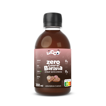 LoCCo 0 kcal Barista Sirup mit Stevia Lebkuchengeschmack 250 ml