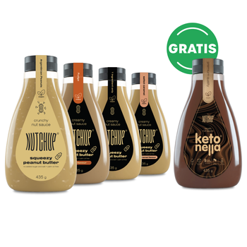 Nutchup Nussmus 4er-Pack verschiedene Sorten + Ketonella GRATIS