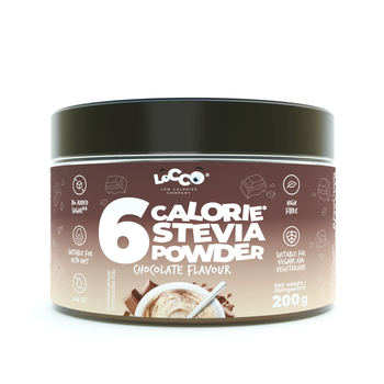 LoCCo 6 kcal Schokoladenpulver mit Stevia 200 g