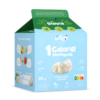 LoCCo 1 kcal 100% natürliches kalorienarmes Sahnebaiser mit Stevia