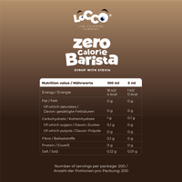 LoCCo 0 kcal Barista-Sirup mit Walnussgeschmack und Stevia