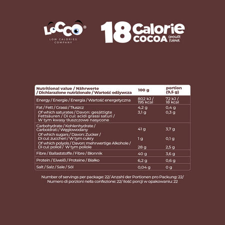 LoCCo 18 kcal Kakao – 3er-Pack mit kalorienarmen Leckereien