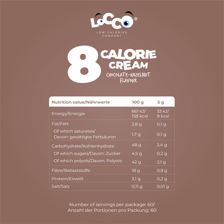 LoCCo 8 kcal Spread Schokolade - Haselnuss 