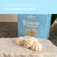 LoCCo 1 kcal 100% natürliches kalorienarmes Sahnebaiser mit Stevia 