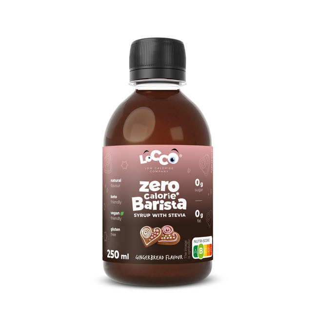 LoCCo 0 kcal Barista Sirup mit Stevia Lebkuchengeschmack 250 ml