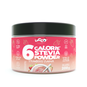 LoCCo 6 kcal Erdbeer-Pulver mit Stevia 200 g