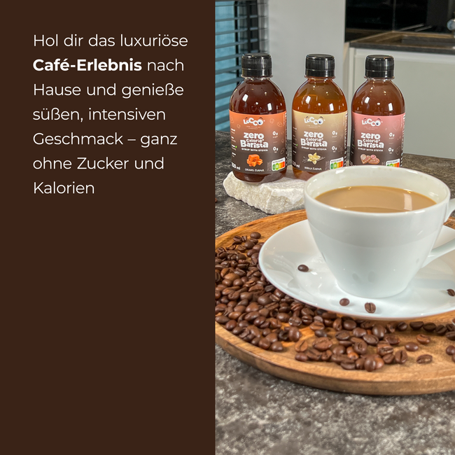 LoCCo 0 kcal Barista Sirup mit Stevia 3x250 ml