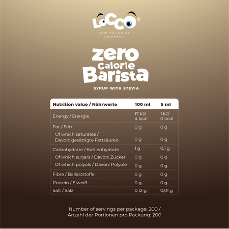 Locco 0 kcal Barista Sirup mit Stevia 3er-Pack